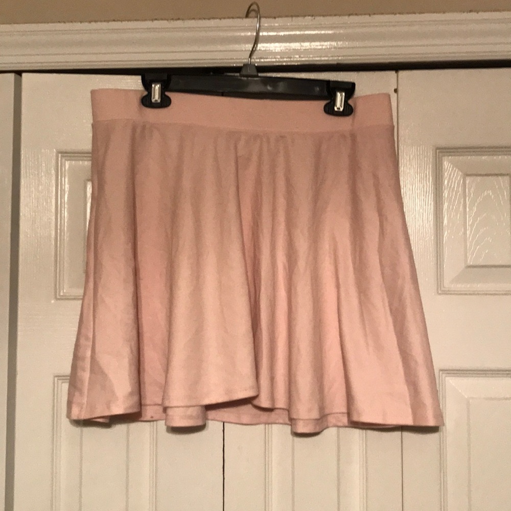 Forever 21+: baby pink skater skirt